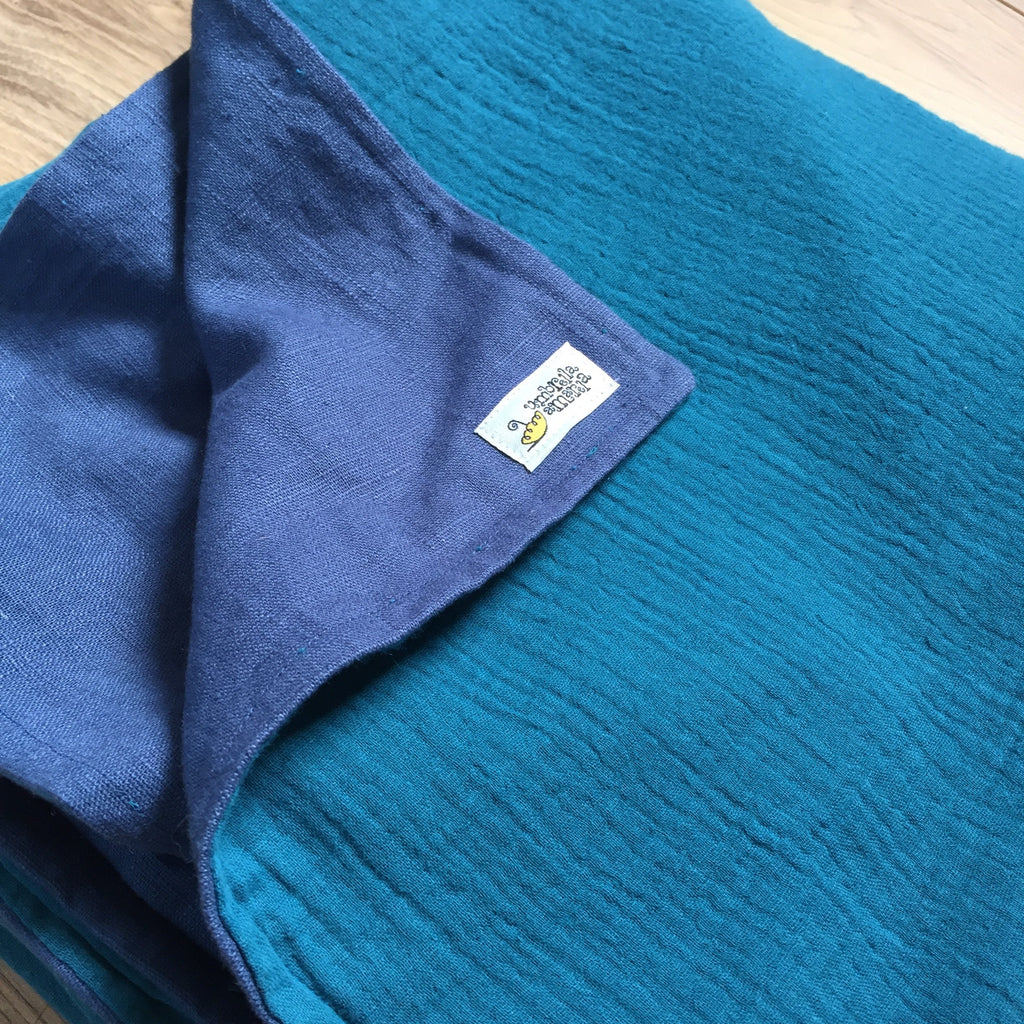 Linen and double gauze blanket - Umbrella Amarela