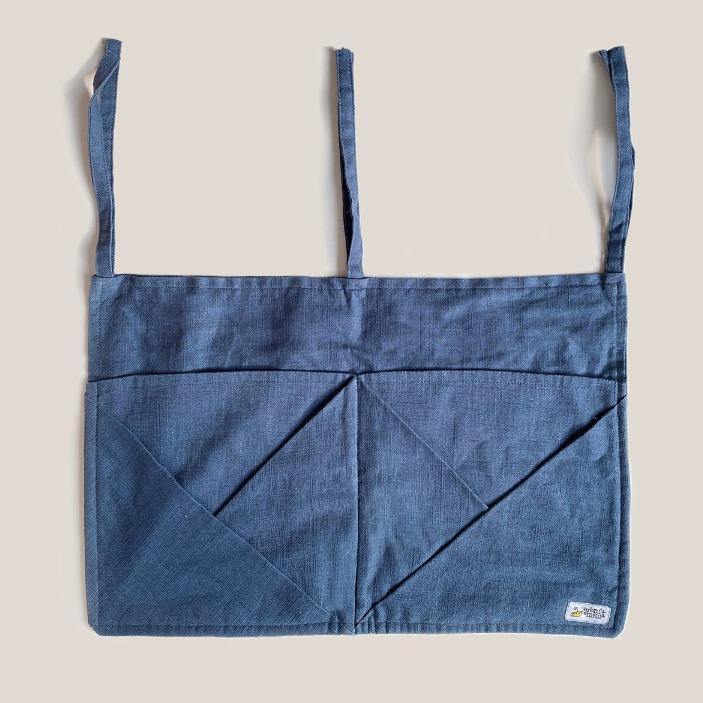 Hanging Linen Storage with Pockets • dark blue - Umbrella Amarela
