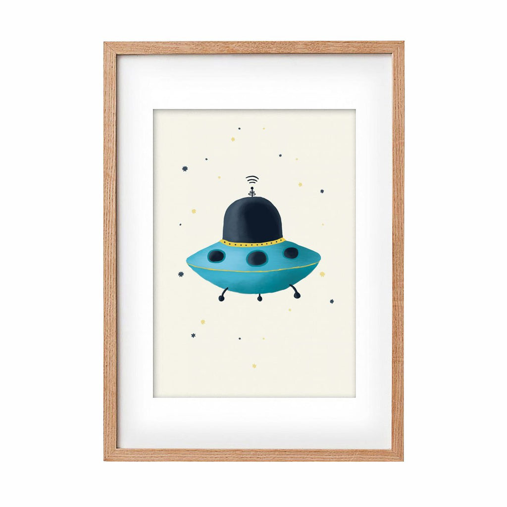 Print UFO • Blue - Umbrella Amarela