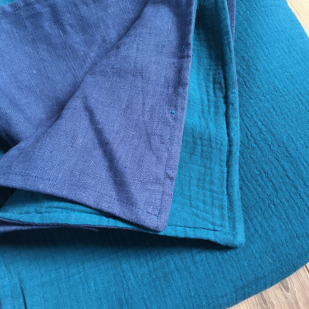 Linen and double gauze blanket - Umbrella Amarela